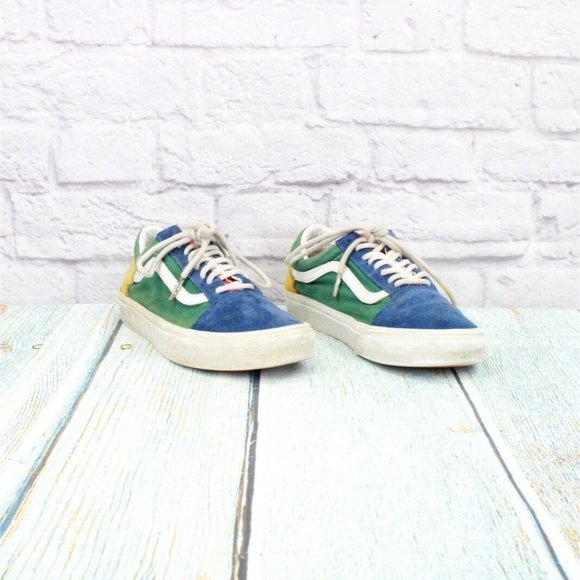 Vans Unisex Multicolor Suede Lace Up Low Sneaker Skate Shoes Size W 8 / M 6.5 - Picture 3 of 9